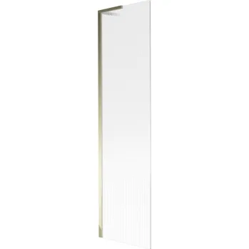 Mexen Next L, 1-křídlová vanová zástěna 50 x 150 cm, 6mm sklo s žebrovým vzorem, zlatý lesklý profil, 895-050-000-03-09-50