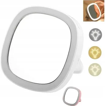 Zrcadlo Kapesní kosmetické zrcátko s LED osvětlením a baterií