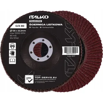 Brusný kotouč Brusný kotouč Italko 35171 125x22,2 mm P80