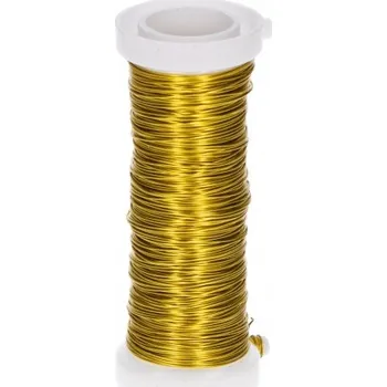Vázací drát Floristický drát zlatý drát pro výrobu, 0.3mm, 25m