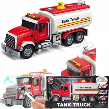 autíčko VELKÉ NÁKLADNÍ AUTO obrovská CISTERNA se zvukem lije vodu DODÁVKA SVĚTEL