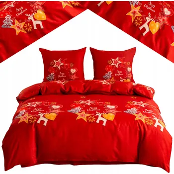 Povlečení VÁNOČNÍ LŮŽKOVÉ POVLEČENÍ 140x200 BAVLNA VÁNOCE