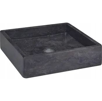 Umyvadlo Černé mramorové umyvadlo ruční výroby 40x40x10 cm