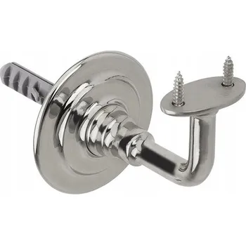 Držák madla zábradlí Mosaz Chromovaný s Rozetou 70mm