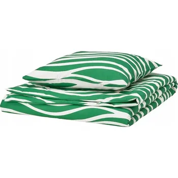 Povlečení IKEA PORTLAKMALLA Sada povlečení 150x200/50x60 Bavlna Viskóza zelená/bílá