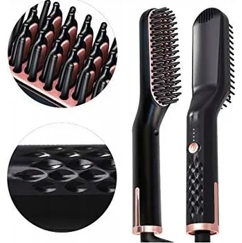 Žehlička na vlasy Hřeben na narovnávání vousů 3v1 pro muže Elektrická žehlička na vlasy na vlasy