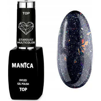 Přípravek na nehty Manica Top hybridní UV/LED Gel Polish Top Stardust Multicolor 10 ml