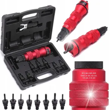 Nýtovací pistole Nýtovací kleště na nýtovací matice - adaptér na šroubovák, robustní - Kraft&Dele