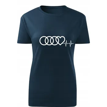 Dámské tričko Tričko T-shirt dámské M381 KOLO MĚSTSKÉ EKG tmavě modrá vel XL