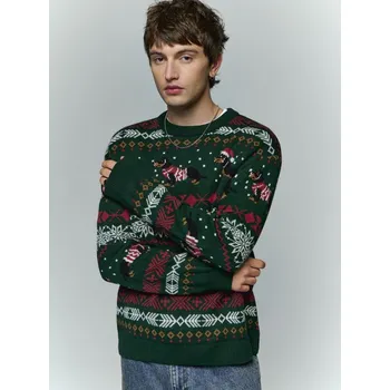 Pánský svetr Vánoční svetr - L - House - zelená - 673HX-77X