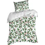 ArtFir Vánoční povlečení na dvojlůžko TORI | bílá/zelená 160 x 200 cm