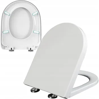 WC sedátko WC sedátko záchodové prkénko univerzální Soft Close bílá