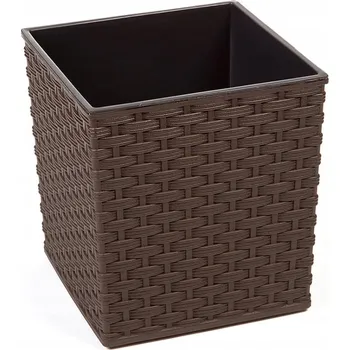 Květináč plast béžový Lamela 25 cm x 25 x 26 cm