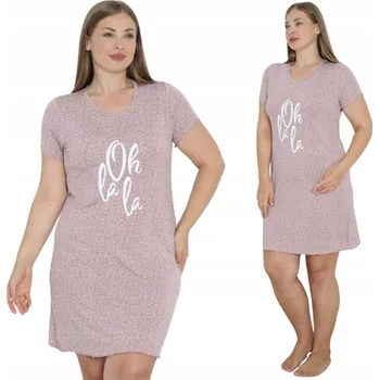 Dámská noční košile KOŠILE noční košile MORELLA NOČNÍ letní, viskózová, se srdíčky, velikost 4XL