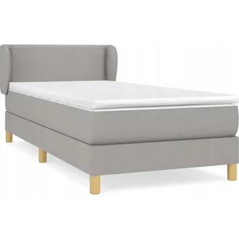 Postel Čalouněná postel VidaXL 100x200 cm bílá, odstíny šedé