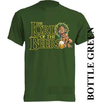 Pánské tričko levne-bavlnene-tricko-potisk-pivo-Glum-pan-prstenu Barva: Lime stone - krémová, velikost: S