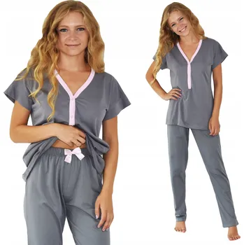 Dámské pyžamo Elegantní dámské pyžamo na kojení s , druky, kalhoty, velikost S