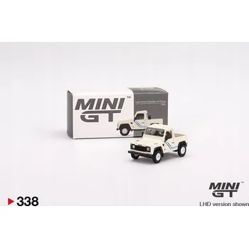 autíčko Land Rover Defender 90 Pickup, bílý Mini GT 1:64