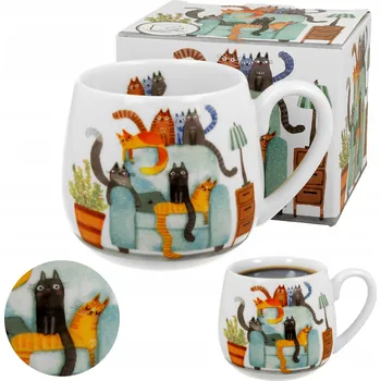 Hrnek Duo Kočičí svět, porcelán, 430 ml