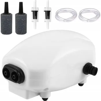 Akvárium VZDUCHOVÁNÍ DO AKVÁRIA KOMPLETNÍ SADA ULTRA TICHÉ ČERPADLO 7v1 2x160L/h