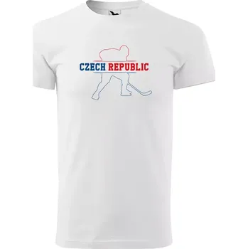 Sablio Tričko s potiskem Czech Hockey - bílé 2XL