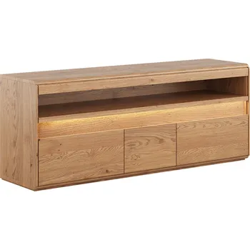 Televizní stolek Velký dubový TV stolek Divisione - Katmandu Světlý dub 165x63 cm