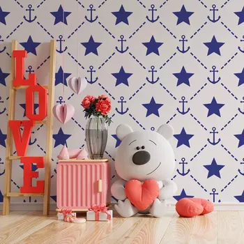 Tapeta Sablio Tapeta Hvězdy a kotvy - 125x75 cm