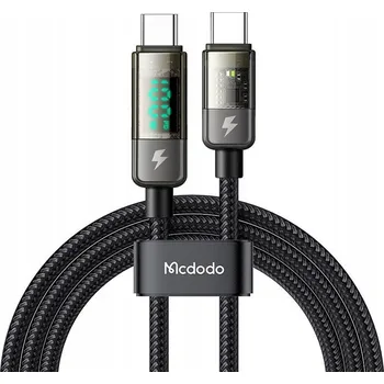Datový kabel Kabel McDodo USB-C - USB-C 1,8 m černý