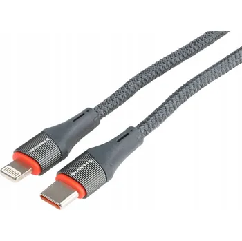 Datový kabel Kabel Carmotion USB typ C - Apple Lightning 1 m černý