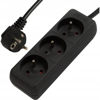 Napájecí kabel Zásuvková lišta Blow PR-370P, 3 zásuvky, 3 m, černý
