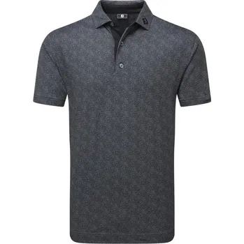 FootJoy Speckle Print Pique pánské polo, černé pánské, XXL