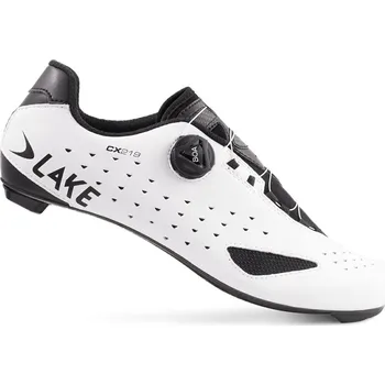 Pánské cyklistické tretry Tretry LAKE CX219 Carbon bílá/černá 44