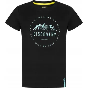 Chlapecké tričko Loap dětské tričko černé bavlna velikost 116