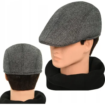 Kšiltovka Muž kšiltovka Pako Jeans s plochou podrážkou, černá, velikost 58