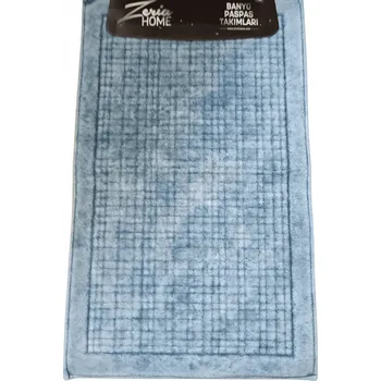 Obraz Sada koupelnových předložek ze 100% bavlny EKOSE VINTAGE modrá. 2 ks.