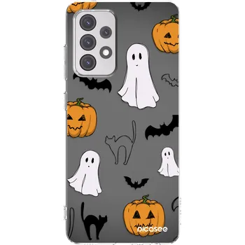 Pouzdro na mobilní telefon Picasee silikonový průhledný obal pro Samsung Galaxy A52s 5G A528B - Spooky crew