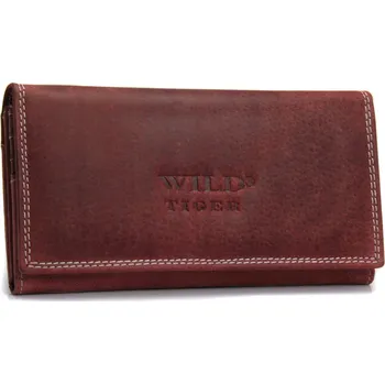 Wild Tiger peněženka z pravé nubukové kůže červená - dámská