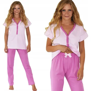 Dámské noční prádlo Born2rest dámské pyžamo bavlna růžové, velikost XS