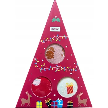 Pánské oblečení Vánoční ponožky 3 páry SOXO 36-40 (v ozdobném balení)