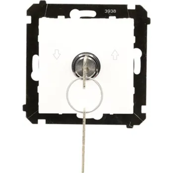 vypínač Vypínač žaluziový časový, na klíč, 3 polohový, řazení 1-0-2, 5 A / 230 V~, Simon 55 TPZK.01/111, bílá