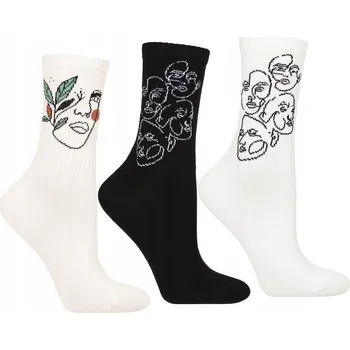 Dámské ponožky 3x Dámské Ponožky Dlouhé Decentní Vysoké Ponožky MORAJ 38-41