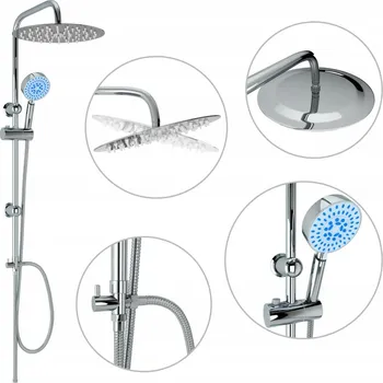 Sprchový set Sprchový Set s hlavovou sprchou Rain a ruční sprchou, ABS/ Ocel , stříbrná