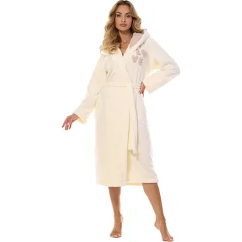 Dámské noční prádlo Dámský župan s kapucí LOVE L&L - měkký a příjemný úplet, onyx L i170_5903672832830