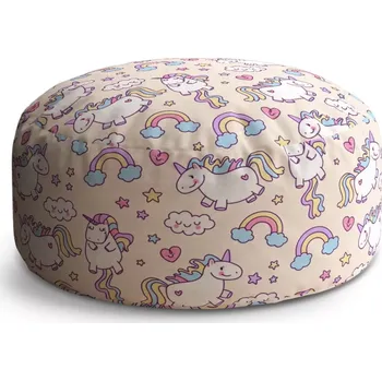 Taburet Sablio Taburet Circle Jednorožci: 38x48 cm