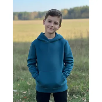 Dívčí mikina Dětská zateplená mikina VSB KIDS azurová, VELIKOST DĚTI 98-104