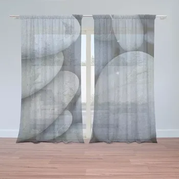 Záclona Sablio Záclony Černé kameny: 2ks 150x250cm