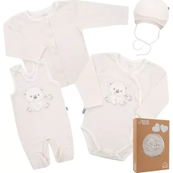 Kojenecká souprava kojenecká sada do porodnice new baby sweet bear béžová 56 (0–3 m)