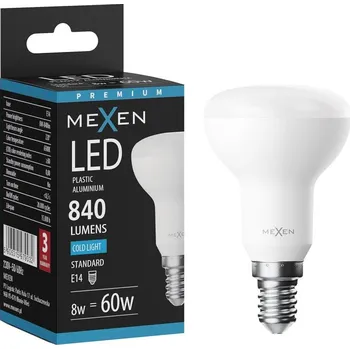 Žárovka Mexen Nova LED žárovka E14, R50, 8W, Studená - 6500K, 840 lm - L103-E14-0865-01 Żarówki LED