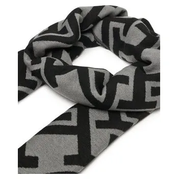 Šála Šál Tommy Hilfiger Th Monogram Heavy Scarf AW0AW18051 Černá OS