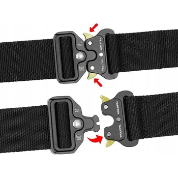 Opasek PÁSEK Taktický Vojenský Opasek Černý pro Přežití EDC